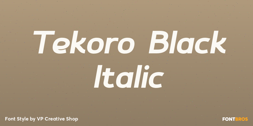 Tekoro Black Italic Poster