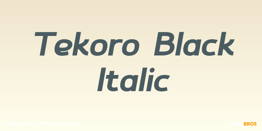 Tekoro Black Italic Poster