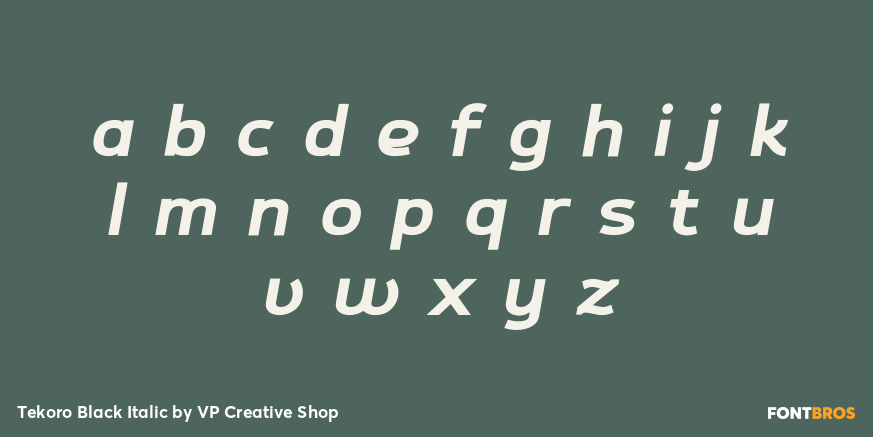 Tekoro Black Italic Font Poster #3