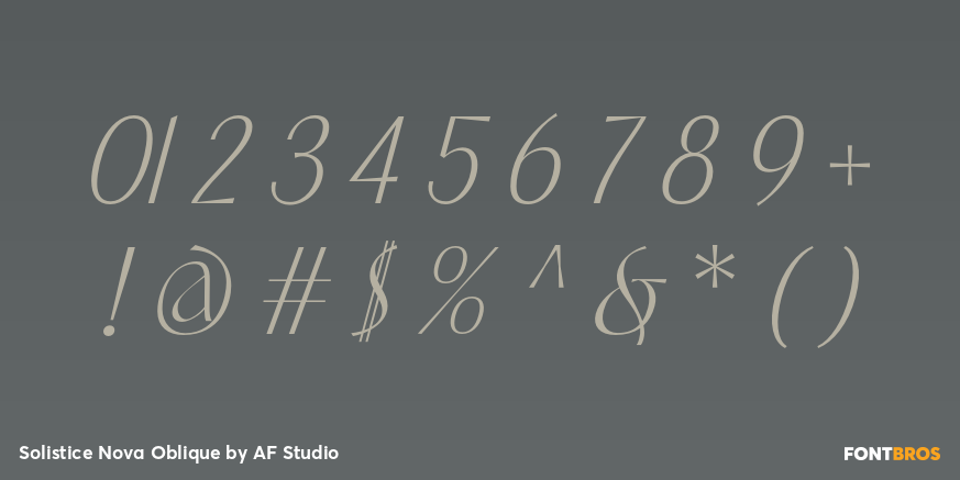 Solistice Nova Oblique Font Poster #4