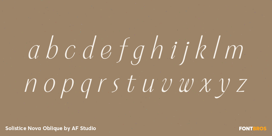 Solistice Nova Oblique Font Poster #3