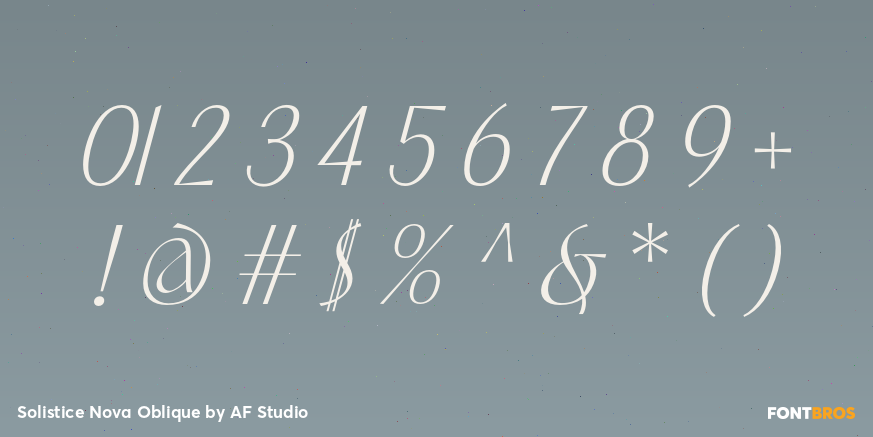 Solistice Nova Oblique Font Poster #4