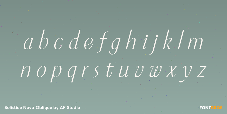 Solistice Nova Oblique Font Poster #3