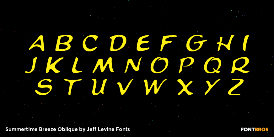 Summertime Breeze Oblique Font Poster #3