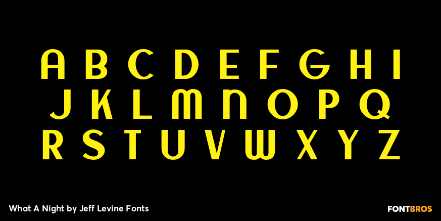 What A Night Font Poster #3