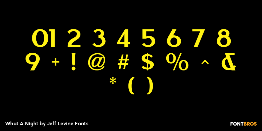 What A Night Font Poster #4