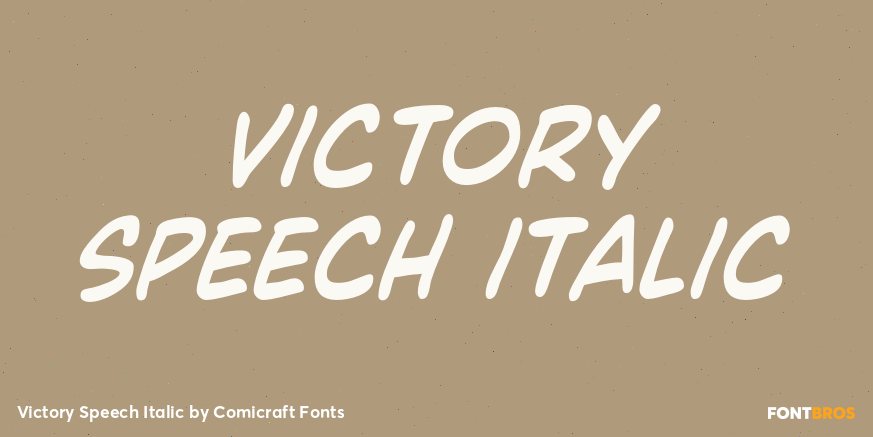 Victory Speech Italic Font Poster #1
