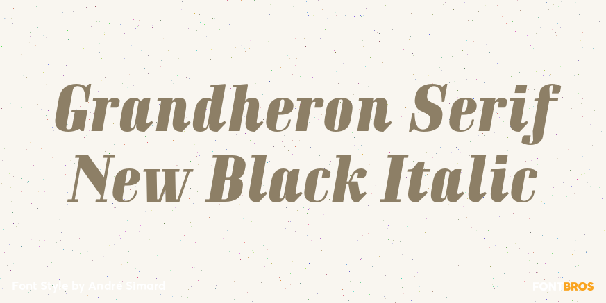 Grandheron Serif New Black Italic Font Poster #1