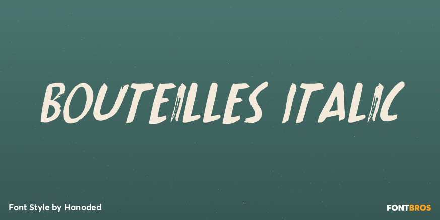 Bouteilles Italic Poster