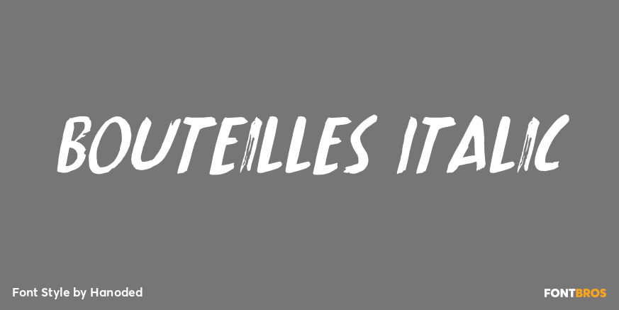 Bouteilles Italic Poster