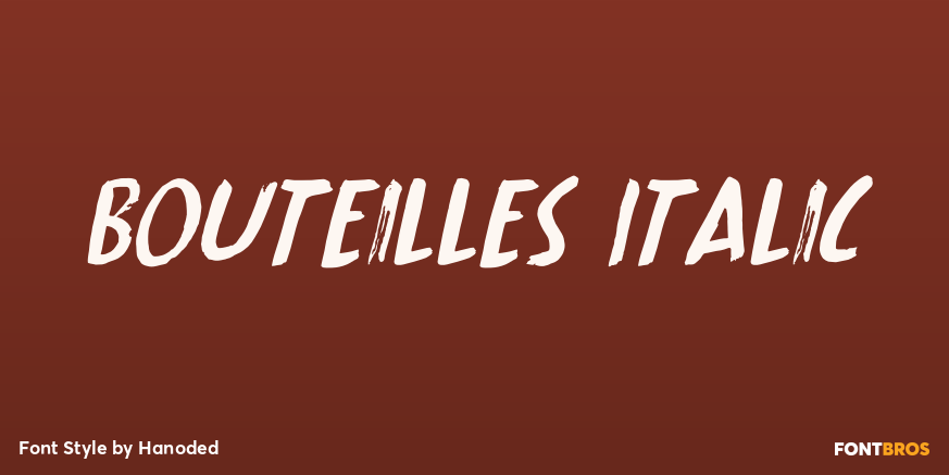 Bouteilles Italic Poster