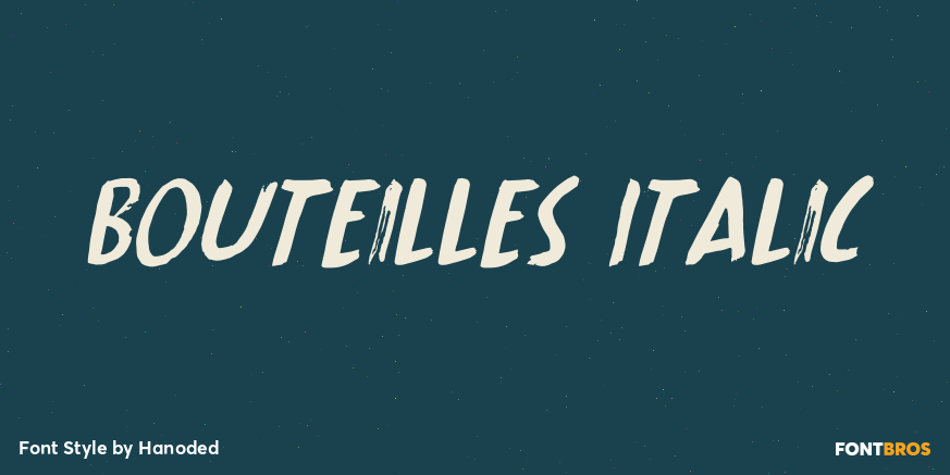 Bouteilles Italic Poster