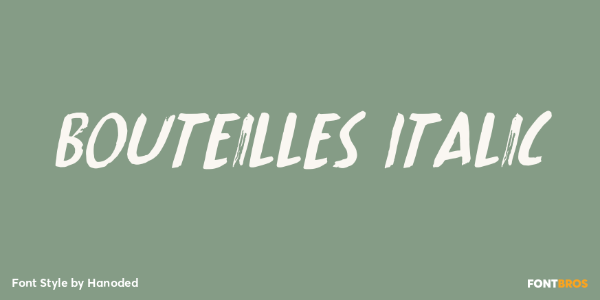 Bouteilles Italic Poster