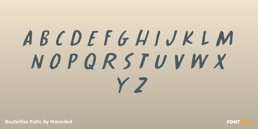 Bouteilles Italic Font Poster #2