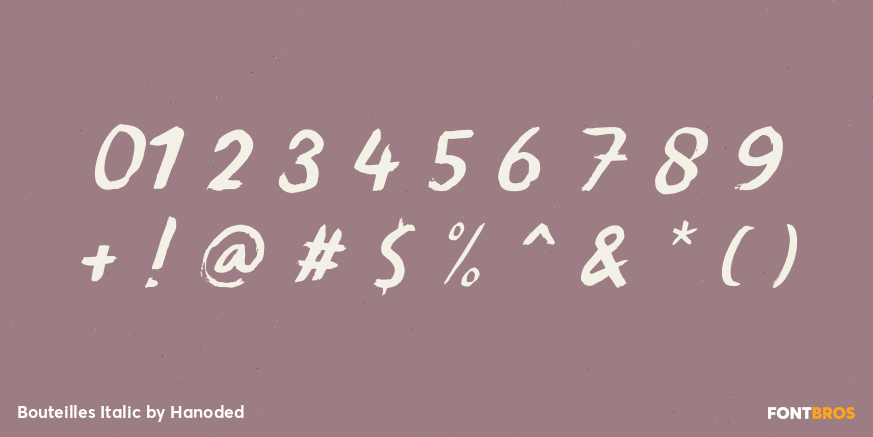 Bouteilles Italic Font Poster #4