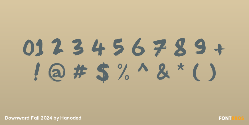 Downward Fall 2024 Font Poster #4