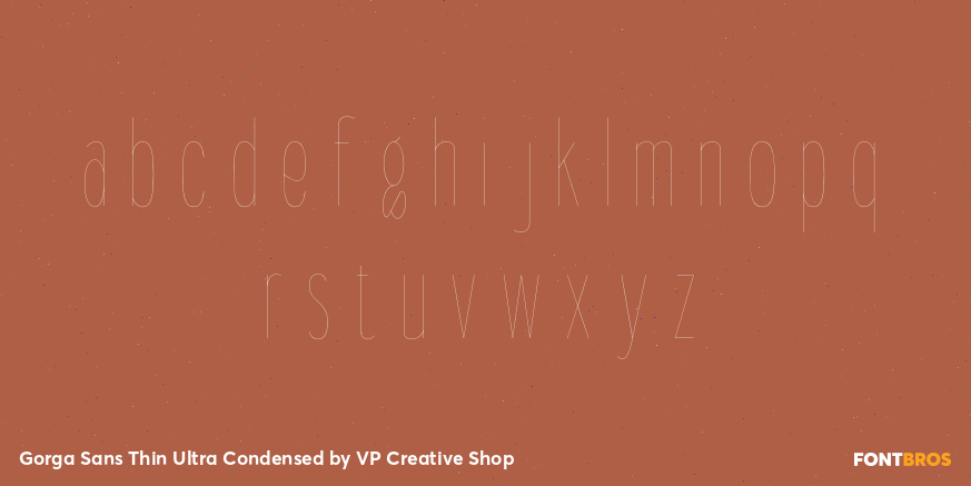 Gorga Sans Thin Ultra Condensed Font Poster #3