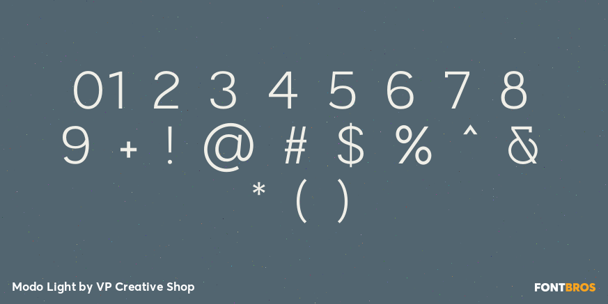 Modo Light Font Poster #1