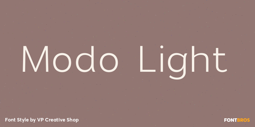 Modo Light Font Poster #1