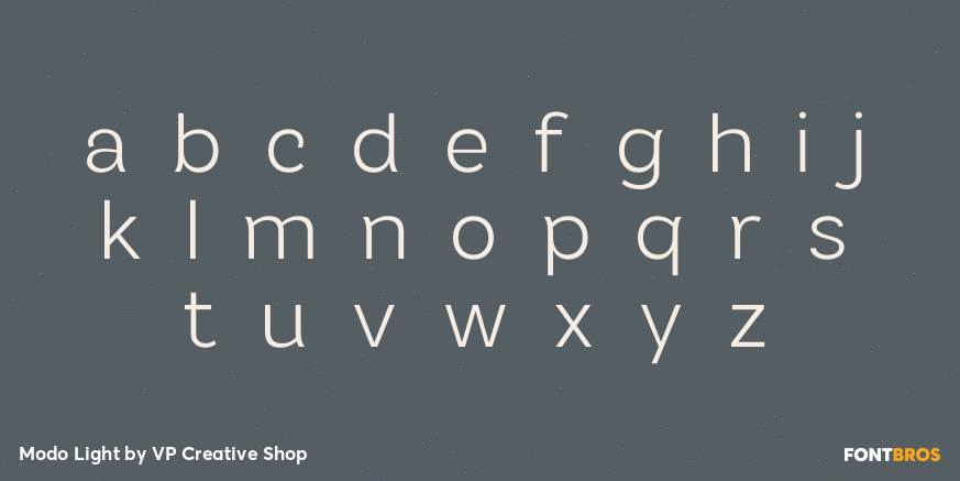 Modo Light Font Poster #1