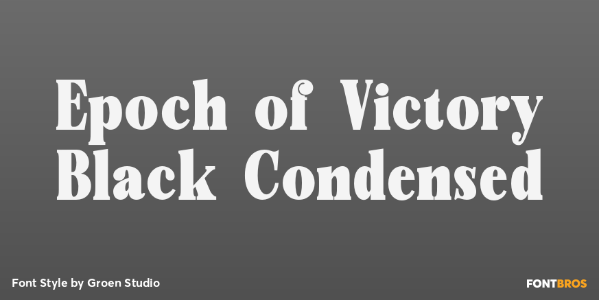 Epoch of Victory Black Condensed Poster