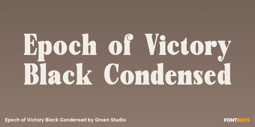 Epoch of Victory Black Condensed Poster