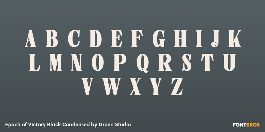 Epoch of Victory Black Condensed Font Poster #2