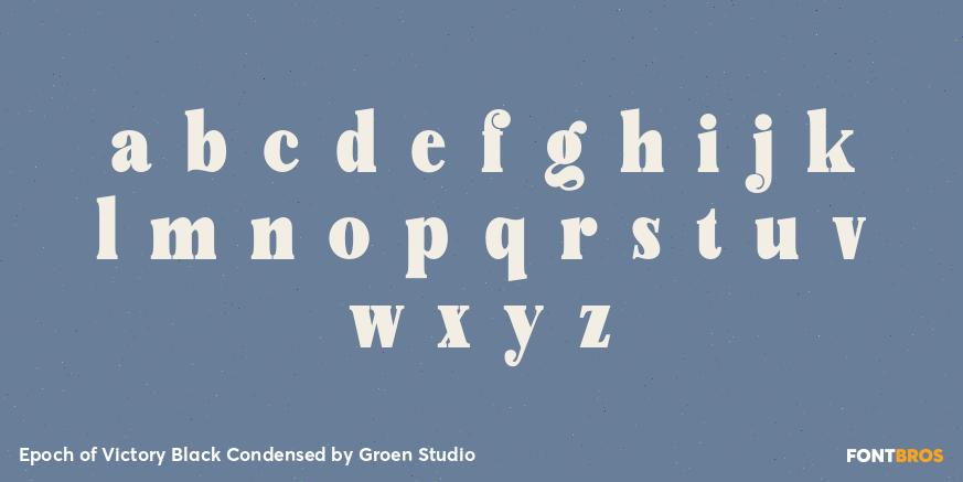 Epoch of Victory Black Condensed Font Poster #3