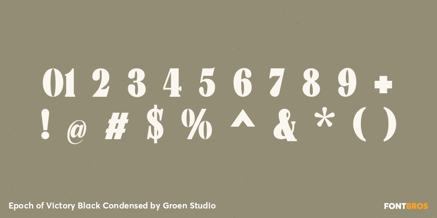 Epoch of Victory Black Condensed Font Poster #4