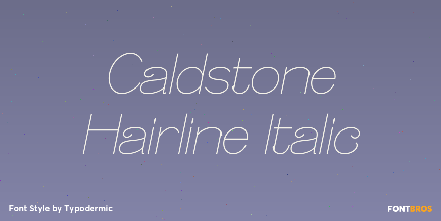 Caldstone Hairline Italic Poster