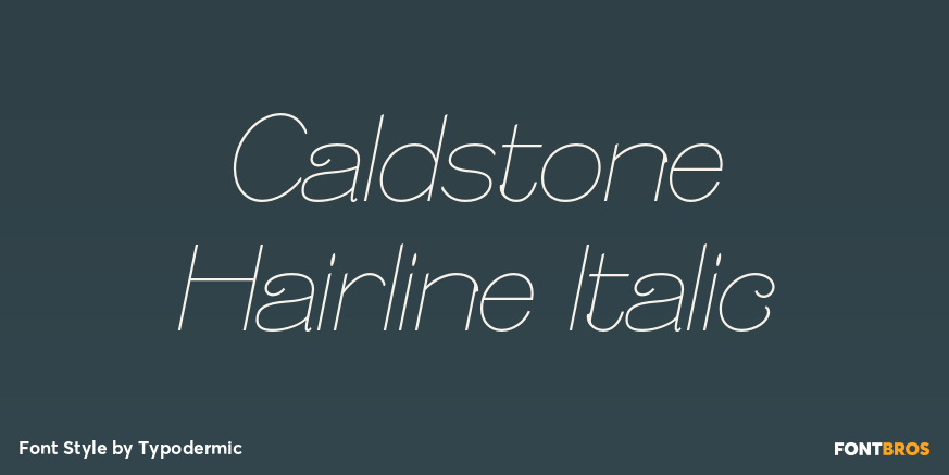 Caldstone Hairline Italic Poster