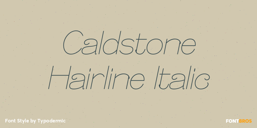 Caldstone Hairline Italic Poster