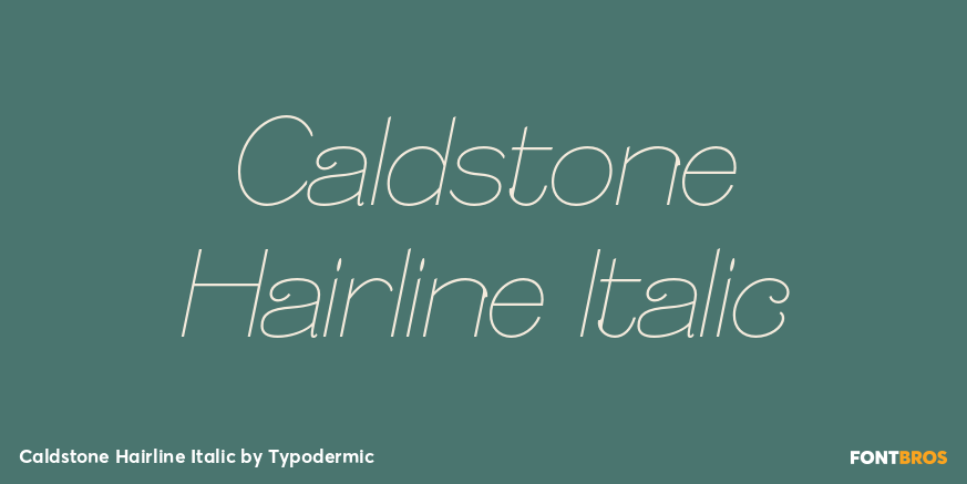 Caldstone Hairline Italic Poster