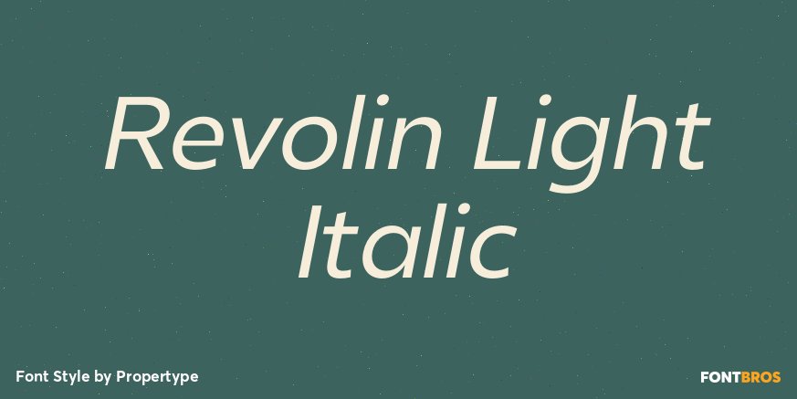 Revolin Light Italic Poster