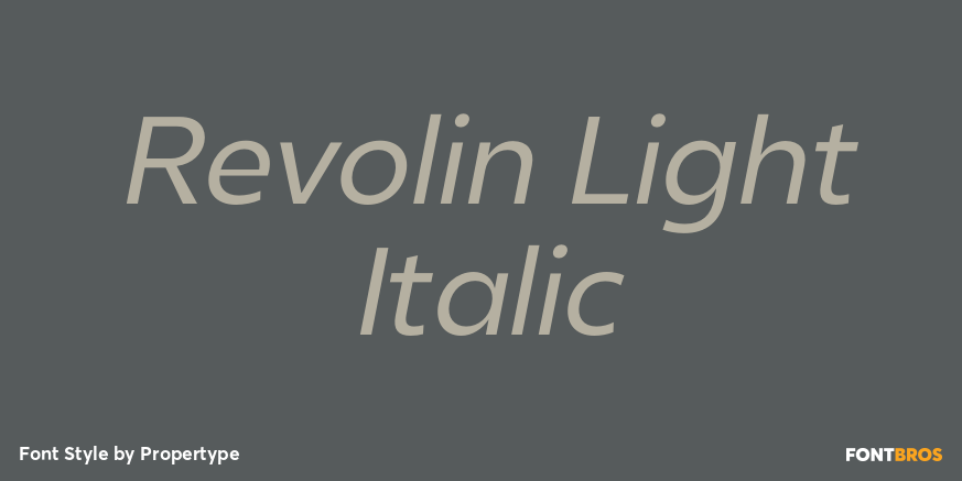 Revolin Light Italic Poster