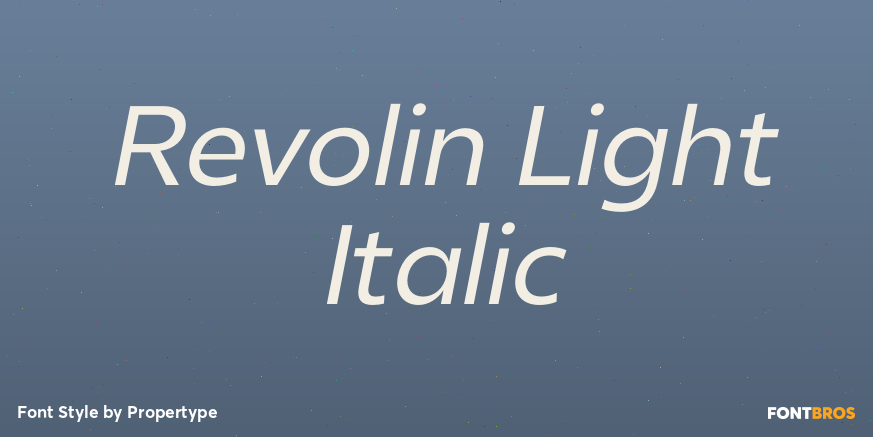 Revolin Light Italic Poster