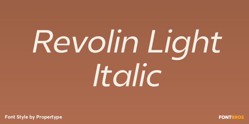 Revolin Light Italic Poster