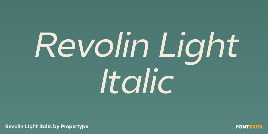 Revolin Light Italic Poster