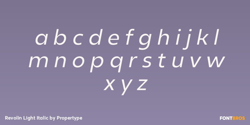 Revolin Light Italic Font Poster #3