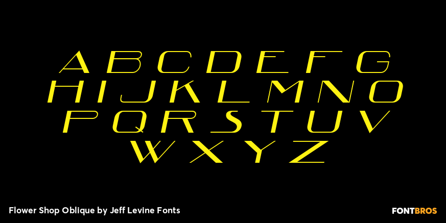 Flower Shop Oblique Font Poster #3