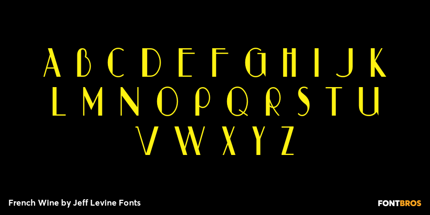 French Wine Font Poster #3