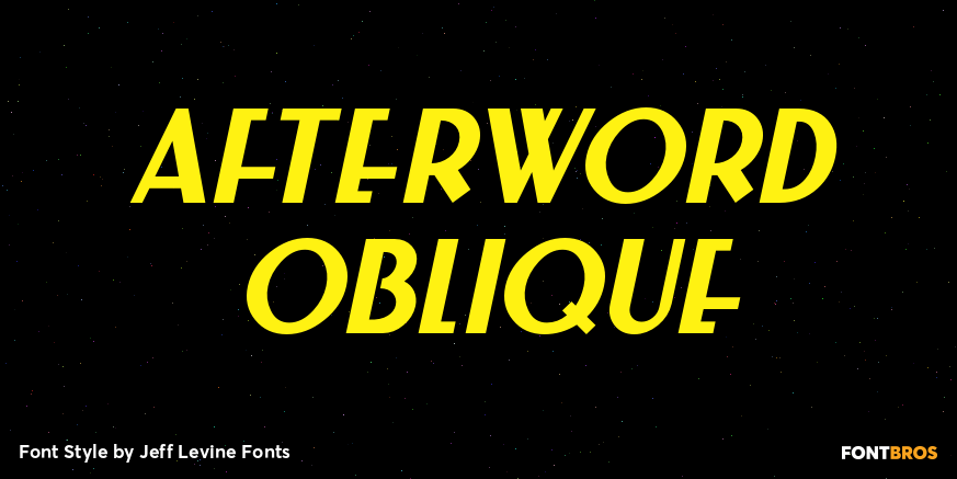 Afterword Oblique Poster