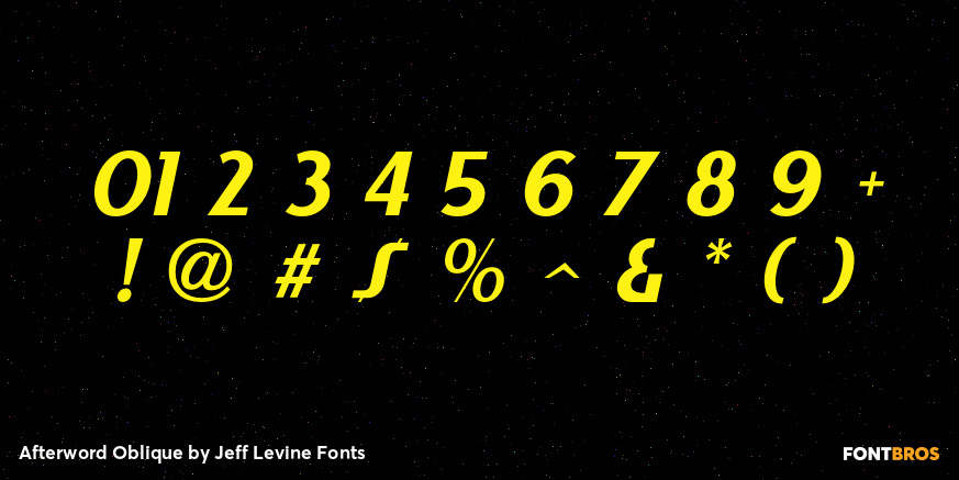 Afterword Oblique Font Poster #4