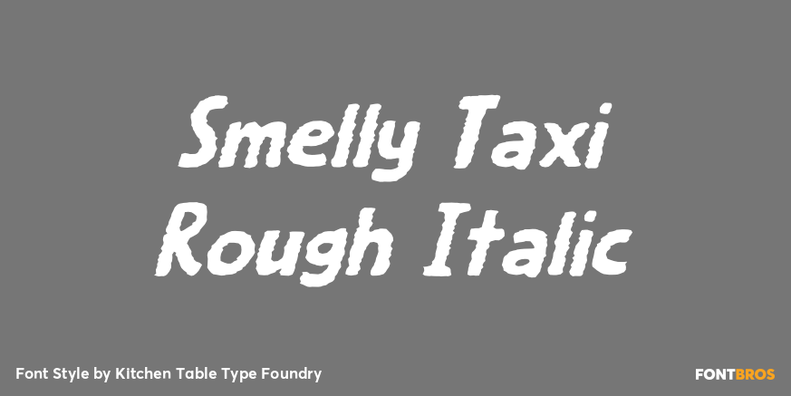 Smelly Taxi Rough Italic Poster