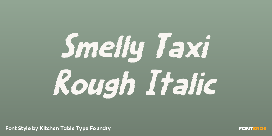 Smelly Taxi Rough Italic Poster
