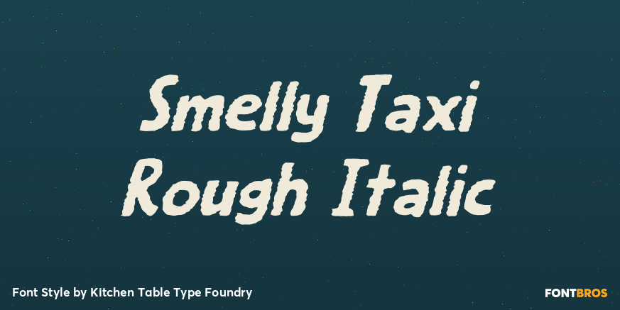 Smelly Taxi Rough Italic Poster