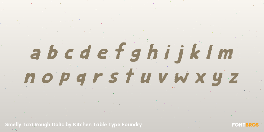 Smelly Taxi Rough Italic Font Poster #3