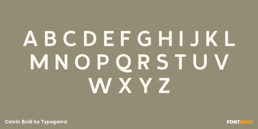 Calvin Bold Font Poster #2