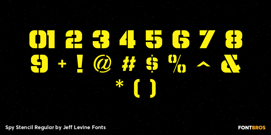 Spy Stencil Regular Font Poster #4