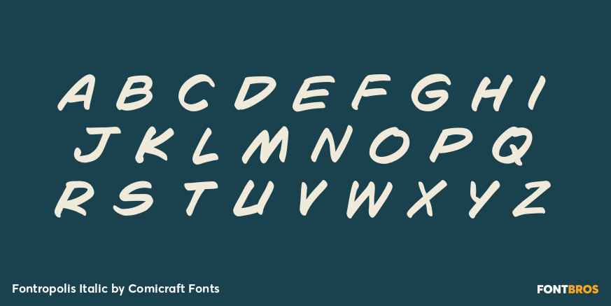Fontropolis Italic Font Poster #2